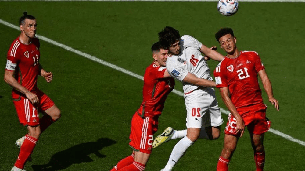 Part of the meeting between Wales and Iran